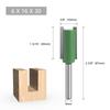 Juego de 6 Piezas de Cuchillos Rectos Verdes con Hojas Simples y Dobles, Cuchillas para Máquina Recortadora, Cuchillas para Ranurar, Brocas para Fresadora de Grabado y Herramientas