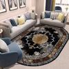Alfombra Ovalada para Sala de Estar Estilo Persa Europeo y Americano Retro Ins Alfombrilla para Piso de Entrada de Dormitorio Alfombrilla para Pies