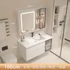 Gabinete de Banheiro com Cuba Cerâmica Integrada para Casa Combinação Moderna Simples Pia de Lavar Roupa terno Pia de Lavar para Banheiro