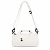 Bolsa de ombro para lembrança, bolsa de mão feminina, bolsa tote de tecido Oxford texturizado, bolsa transversal leve para viagem, bolsa esportiva
