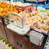 Supermercado Caja de Degustación Gratuita Bandeja Degustación y Bebida Comida Cocinada Pan Fruta Pastel Promoción Soporte Colgante Juego Completo