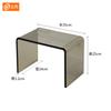 Taburete moderno y sencillo para perezosos, silla acrílica transparente de color creativo, taburete bajo plano y portátil para puerta de casa.