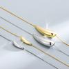Plata de Ley S925 Huevo de Pimienta Berenjena Colgante Pequeño de Frijol Dorado Moda Japonesa y Coreana Elegante Chapado en Oro Cadena de Clavícula para Mujer de Lujo Ligero