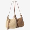 Bolso Cruzado Casual de Paja Color Sólido, Nuevo Bolso de Hombro Tejido con Borlas Versátil de Verano, Bolso de Playa Estilo Vacaciones en la Costa para Mujer
