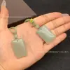 Colar Cadeado Ruyi Nuvem Auspiciosa de Jade Aventurina, Pingente "Sem Preocupações", Estilo Popular, Ornamento Mais Vendido, Cor de Jade Hetian, Novo Estilo Chinês, Direto do Fabricante