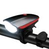 Luz de Bicicleta 7588 Luz Delantera Luz para Montar de Noche Bocina de Bicicleta Integrada Carga USB Accesorio Luz Trasera Impermeable de Alto Brillo