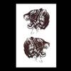 Pegatinas para Tatuaje de Brazo Flor de Punto Letras Simuladas Sánscrito Cabeza de Lobo Llama Zhao Yun Monje Tang Cabeza de Calavera Flor Águila Ciervo Loto