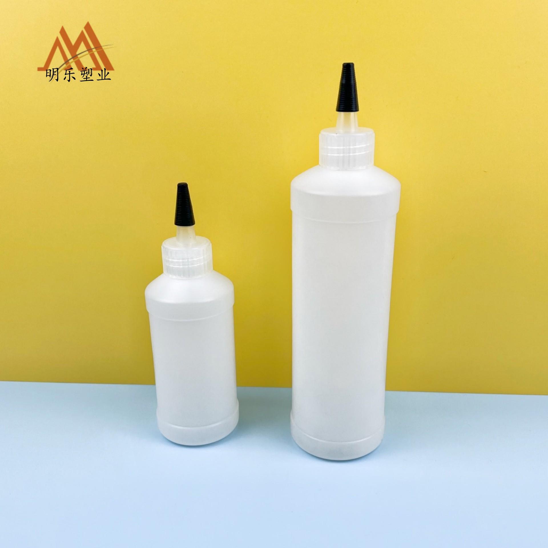250 500ML有标槽PE瓶（28大帽尖嘴盖）-1