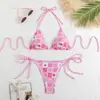 Nuevo Bikini de Dos Piezas Dividido Transfronterizo Europeo y Americano Sexy y Moderno Traje de Baño para Vacaciones en la Playa Transfronterizo
