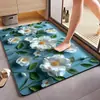 Alfombra Absorbente para Baño con Forma de Flor Tridimensional, Alfombra Suave de Tierra de Diatomeas de Secado Rápido, Alfombra para Cocina y Baño, Felpudo Antideslizante