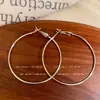 Pendientes de Aro Dorados Grandes Minimalistas de Moda Puños para Oreja Elegantes de Alta Gama Versátiles Finos Pendientes Grandes Modernos