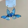 Brinco de Unha de Orelha Borboleta Noturno Doce Fresco Borboleta Roxa Unha de Osso de Orelha Feminino Personalidade Exquisita Vento Escuro Brincos de Sentido Avançado