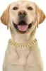 Tag de cachorro de estimação nova corrente cubana metal gato incrustado com strass colar gato de boneca coleira de corrente para cachorro strass