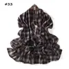 Boutique de Comercio Exterior Bufanda Larga de Chifón Perlado Estampada a Cuadros Moda Combinable Elegante Bufanda para Mujer Hijab Chal Protector Solar