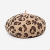 Boina Tridimensional Castanho Camelo Vermelho Leopardo Cogumelo Moda Artística Padrão Animal Japonês Chapéu Versátil Outono Inverno