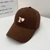 Boné de Baseball Bordado com Letra Estilo Luo Yuxiao para Mulheres, Proteção Solar de Primavera e Verão, Versátil, Emagrecimento Facial, Aba Macia