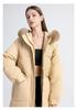 Chamarra de plumón Zhongyi Negra, Invierno Grueso Estilo Largo, Hasta la Rodilla, No Voluminosa, Nuevo Modelo 2024, Lujo Ligero, Cálida