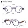 Óculos Ópticos Redondos Europeus e Americanos Transfronteiriços Moda Retrô Pregos de Arroz Armação Redonda Tendência Patchwork High-End Placa Masculina e Feminina Lentes Planas