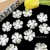 Material para ramo de flores de magnolia hecho a mano DIY, pétalos de flor de cuatro hojas con cuentas, tejido con cuentas, accesorios creativos de flor de simulación para sostener