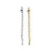 Cadena de Extensión al por Mayor Acero Inoxidable 18K Grabada Cadena de Cola de 5 cm Juego de Cierre de Langosta Accesorios para Collares Pulseras Joyería