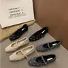 Zapatos Mary Jane de lana con punta cuadrada y escote bajo, forrados de felpa, cálidos y que aumentan la altura, versátiles para ir al trabajo, con adornos de pedrería y forro de algodón esponjoso, para mujer