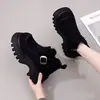 Botas Femininas Estilo Britânico com Forro, Novidade Outono/Inverno 2026, Comércio Exterior, Botas de Cano Curto Vintage com Solado Grosso para Aumento de Altura, Vendas Transfronteiriças