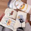 Meias de Cor Sólida de Primavera e Verão Ins Meias da Moda Estilo Coreano Desenho Animado Fofo de Cachorrinho Meias de Verão Femininas Novas Estilo Grafiti Meias de Comprimento Médio