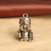 Chaveiro pingente de latão de cinco vias Deus da Riqueza pequeno decoração de bronze Deus da Riqueza cinco bênçãos suprimento para ponto turístico joia criativa