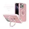 Funda Magnética para Teléfono con Sensación de Piel para iPhone 15/16, Funda para Teléfono iPhone 17 Pro con Soporte Giratorio Todo Incluido Anti-Caídas