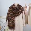 Chal de Cachemira Sintética, Gama Alta, Moderno y Elegante, Se Puede Usar como Bufanda para el Cuello, Bufanda Clásica con Estampado de Leopardo para Otoño e Invierno en Europa y América
