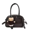 2026 Nuevo Bolso de Mano de Cuero Suave de Gama Alta Bolso Tipo Bowling para Mujer Bolso de Hombro Retro para el Trabajo Bolso Cruzado de Moda
