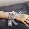 Flor de Muñeca Coreana para Novia, Hermoso y Súper Hada Flor de Orquídea Pulsera de Flor para Mano, Regalo de Boda, Grupo de Damas de Honor Hermanas
