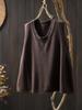 Chaleco de Punto de Algodón con Cuello Envolvente para Mujer, Versión Holgada Grande, Chaleco Cubre Carne, Primavera Casual, Combinación con Todo, Sin Mangas, Chaleco Apilado en la Cintura