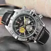 2022 Comercio Exterior reloj de cuarzo multifunción de seis agujas para hombre correa de acero cronógrafo reloj venta al por mayor de fábrica