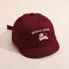 Gorra de béisbol nueva de tela suave para bebé con diseño de cachorro corriendo de dibujos animados lindos, gorra con visera solar, gorra de béisbol lisa casual al por mayor