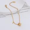 Makar Diseño francés viento frío bola de acero Mickey estrella de cinco puntas collar cadena de clavícula titanio acero 18K juego de joyería