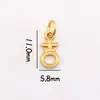 Ping An Joy Colgante de Oro Arena Colgante Pulsera DIY Accesorios de Pulsera Gufa Oro Marca Xiaofu Accesorios de Cuentas de Campana