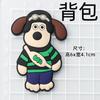 Perro jefe multicolor pegamento flexible de PVC diy accesorios para cachorro carcasa para teléfono móvil hebilla para pantuflas decorativo taza de agua parche para refrigerador