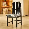 Silla de Comedor Vintage de Madera Estilo Francés Silla de Diseñador Silla de Maquillaje Nórdica Simple con Respaldo Pavo Real