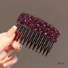 Novo Pente de Cabelo Elegante Totalmente Cravejado, Presilha Lateral Fashion e Estilosa para Arrumar Fios Soltos e Franjas, uma Ferramenta Mágica de Acessório de Cabelo