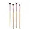 Set de 4 pinceles pequeños para sombra de ojos con forma de uva, cerdas suaves de Cangzhou que no se caen, set de brochas de maquillaje portátil para aplicación debajo de los ojos