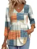 Camisas Femininas Europeias e Americanas de Manga Longa 2026 Tops Babydoll Elegantes Casuais Moda Decote V Roupas de Outono