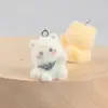 Adornos Colgantes de Gatito con Terciopelo de Resina, Lindos Dibujos Animados Estéreo, Accesorios para Llaveros Hechos a Mano DIY, Adornos Colgantes
