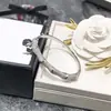 [09] precio de fábrica al por mayor joyería de comercio exterior Europa y Estados Unidos medio círculo completo de diamantes pulsera de bambú chapada en cobre tres colores