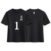 Vôlei Júnior Wu Ye Departamento de Vôlei Universitário Camiseta Casual de Algodão com Gola Redonda e Manga Curta Desenho Animado Roupas Cosplay para Estudantes Masculinos e Femininos