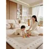 Alfombra Sala de Estar 2026 Nuevo Estilo Crema Sin Lavar Limpiable Engrosada Esterilla para Piso de Sofá Dormitorio Mesita de Noche Habitación Sensación Otro