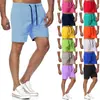Transfronterizo 2024 moda masculina comercio exterior pantalones casuales color liso pantalones de playa shorts deportivos para fitness de hombre diez colores