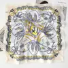 Bufanda de Seda Cuadrada Pequeña Estampada con Nudo de Cuerda Estilo Coreano 2026 para Mujer, Versátil y Elegante, Bufanda Decorativa para Cuello, Pañuelo de Moda