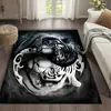 Tapete Grande Animal da Amazon Pintura a Óleo Desenho Animado Veludo de Cristal Grande Área Tapete de Quarto Vento Fácil de Cuidar Antiderrapante