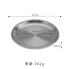 Plato Redondo de Acero Inoxidable Estilo Coreano Extra Grueso Plato para Barbacoa Olla Caliente Plato para Carne Bandeja Dorada Plato de Cena Bandeja para Barbacoa Bandeja